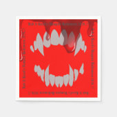 バンパイアバイトハローウィンパーティ スタンダードカクテルナプキン (正面)