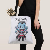 バンパイアパーソナライズされたトリートトートバッグ トートバッグ (クローズアップ)