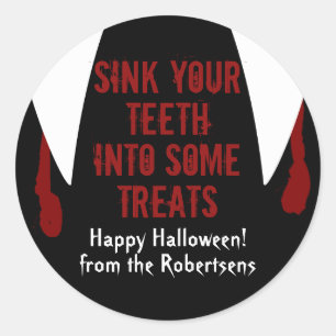 バンパイアファンズハロウィーンブードトリートラベル ラウンドシール