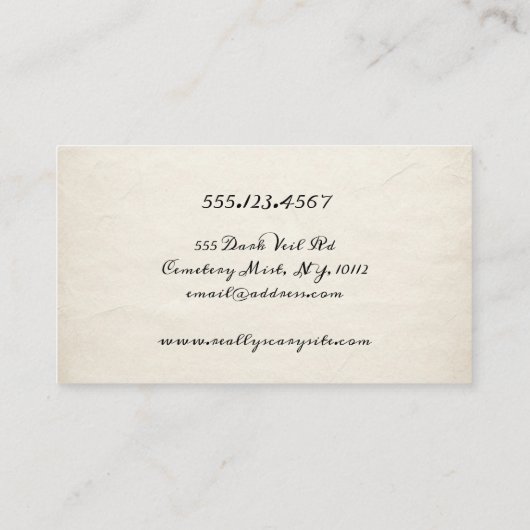 バンパイアファンブラッドハロウィーン 名刺 (裏面)