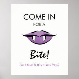 バンパイアリップゴシックハローウィンパーティウェルカムサイン ポスター