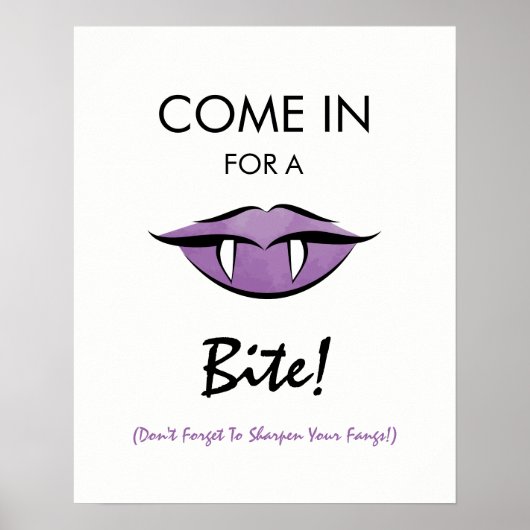 バンパイアリップゴシックハローウィンパーティウェルカムサイン ポスター (正面)