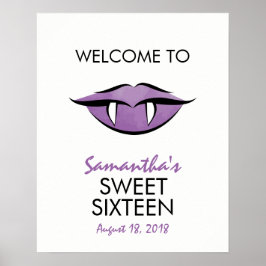 バンパイアリップSweet sixteen誕生日ウェルカムサイン ポスター
