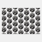 バンパイアヴィンテージイラストレーション不気味ホラーゴシック ラッピングペーパーシート (正面2)