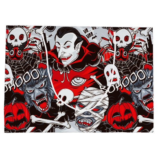 バンパイアーズナイト抱き枕 – 大、光沢 ラージペーパーバッグ (裏面)