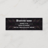 バンパイア万華鏡のように千変万化するパターンゴシック中世 スキニー名刺 (正面)