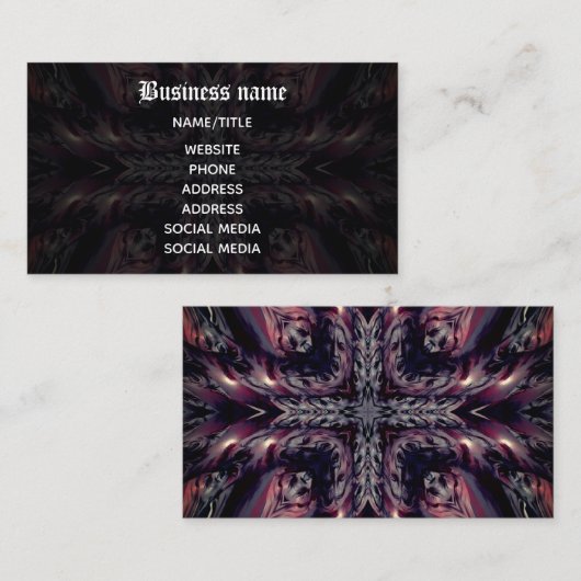 バンパイア万華鏡のように千変万化するパターンゴシック 名刺 (正面/裏面)