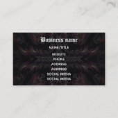 バンパイア万華鏡のように千変万化するパターンゴシック 名刺 (正面)