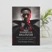 バンパイア不気味ドラキュラハロウィングリーティング シーズンカード (スタンド正面)