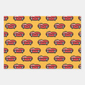 バンパイア不気味血ファンズティースハロウィーンギフト ラッピングペーパーシート (正面3)