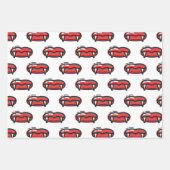 バンパイア不気味血ファンズティースハロウィーンギフト ラッピングペーパーシート (正面2)