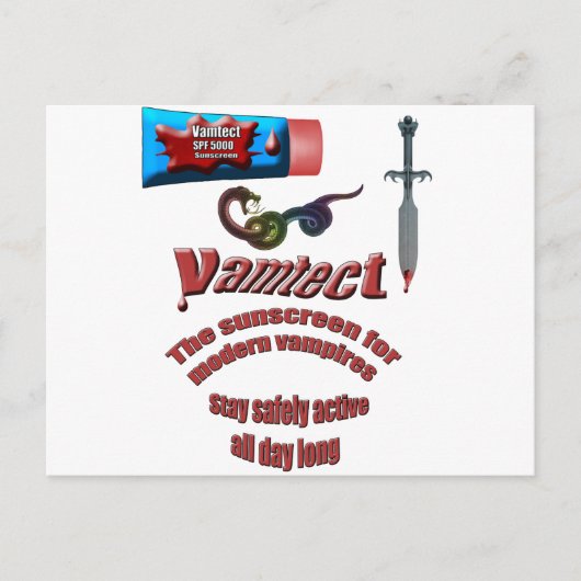 バンパイア日焼け止め ポストカード (正面)