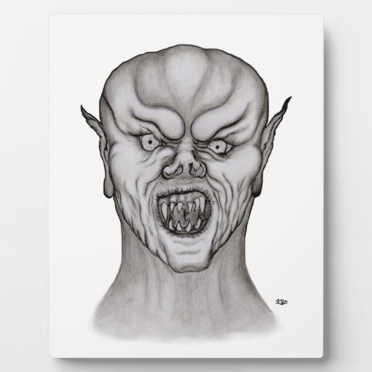 バンパイア白黒デザイン フォトプラーク (正面)