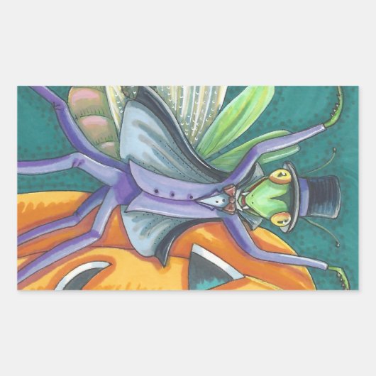 バンパイア祈ズMANTIS BUG STICKER SHEET RECTANGLE 長方形シール (正面)