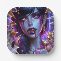 バンパイア金ゴールドの目と歯ハロウィーン