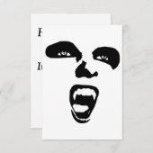 バンパイア顔ホラーゴシックオリジナルアート サンキューカード (正面/裏面)