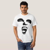 バンパイア顔ホラーゴシックオリジナルアート Tシャツ (正面フル)