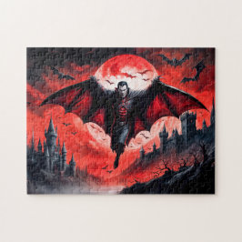 バンパイア飛んでいるオーバーキャ幽霊のよく出るスル ジグソーパズル