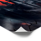 バンパイア飛んでいるオーバーキャ幽霊のよく出るスル ポスター (コーナー)