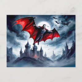 バンパイア飛んでいるオーバーキャ幽霊のよく出るスル ポストカード