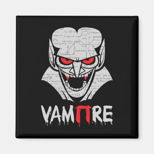 バンパイハロウィーンおもしろい衣装Math Science Te マグネット (正面)