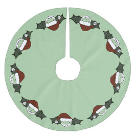 バンパイレサンタこうもり ブラッシュドポリエステルツリースカート