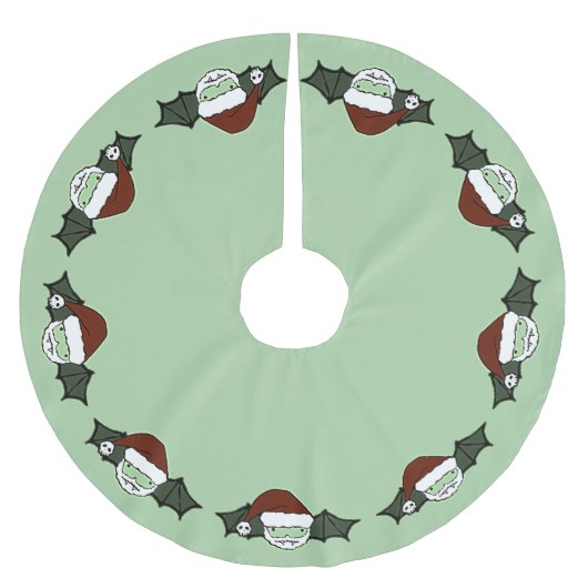 バンパイレサンタこうもり ブラッシュドポリエステルツリースカート (正面)