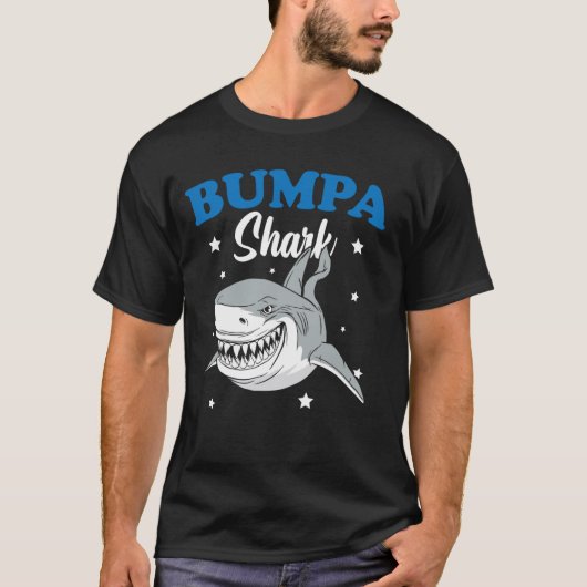 バンパシャークレックス面白い海の魚捕食者おじいちゃん Tシャツ (正面)