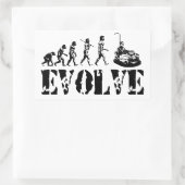 バンパーカーズドジェムおもしろいスポーツ進化アート 長方形シール (バッグ)