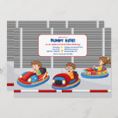 バンパーカーズ誕生日パーティー 招待状 (正面/裏面)