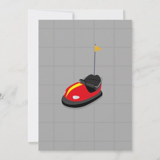 バンパーカーズ誕生日招待状フェアグラウンドフェア 招待状 (裏面)