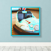 バンパーカー遊園地のキャンバス キャンバスプリント (インサイチュ (ウッドフロア))