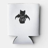 バンパーステイ不気味キュートなキャットおもしろいキャットブラック 缶クーラー (正面)