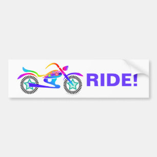 バンパーステッカーのオートバイのバイクのバイクもしくは自転車に乗る バンパーステッカー