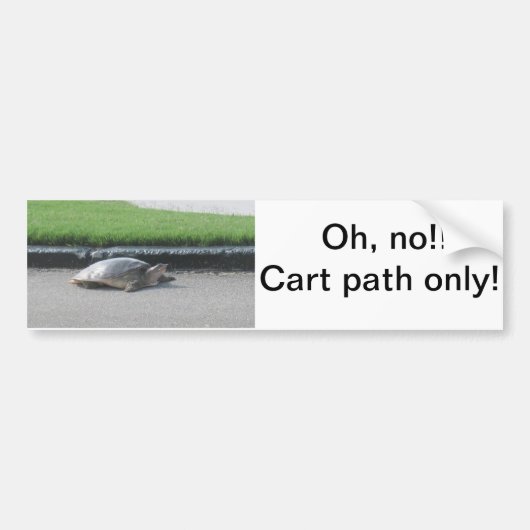 バンパーステッカーのゴルフカート、おもしろいなゴルファーの車 バンパーステッカー (正面)