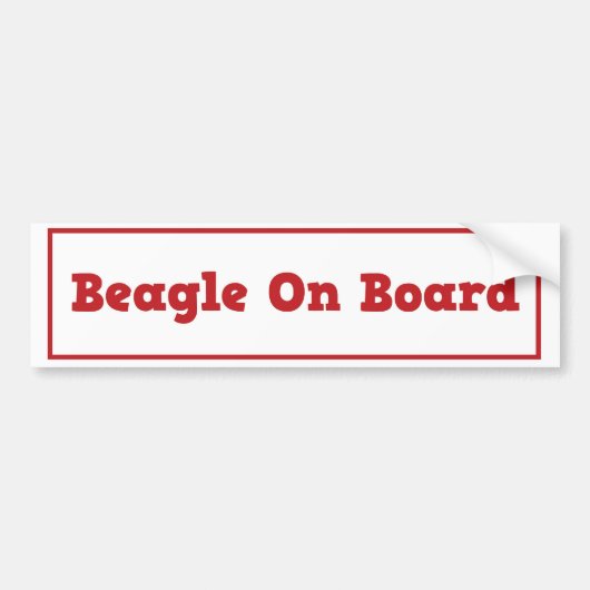 バンパーステッカーの上のビーグル犬 バンパーステッカー (正面)