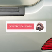 バンパーステッカーの上のCockapoo バンパーステッカー (車上)