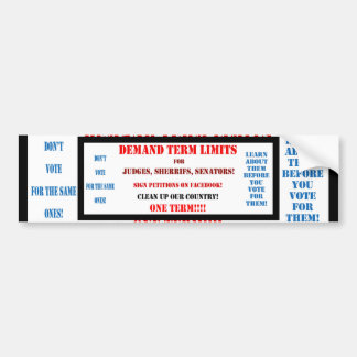 バンパーステッカーの任期制限 バンパーステッカー