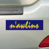 バンパーステッカーの視覚ノラニュー・オーリンズのn'awlins バンパーステッカー (車上)