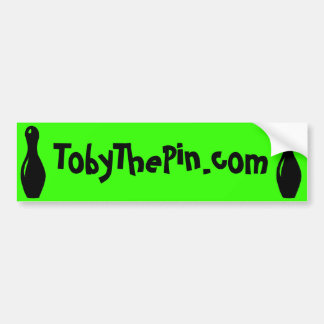 バンパーステッカーのTobyThePin.comの緑 バンパーステッカー