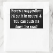 バンパーステッカーは私を尾行しない 長方形シール (バッグ)