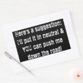 バンパーステッカーは私を尾行しない 長方形シール (封筒)