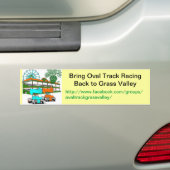 バンパーステッカーはGVに、競争する楕円形トラックを持って来ます バンパーステッカー (車上)