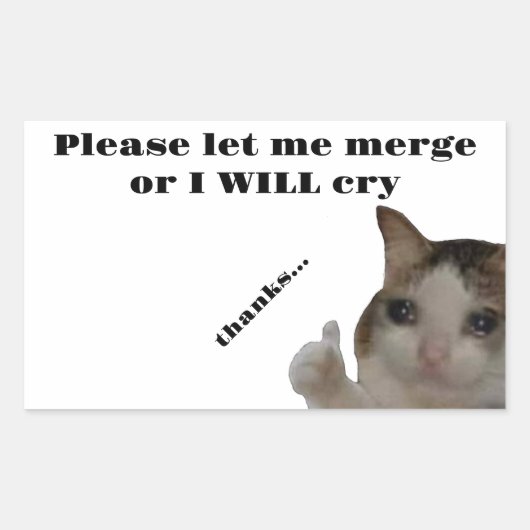 バンパーステッカーをマージさせて 長方形シール (正面)