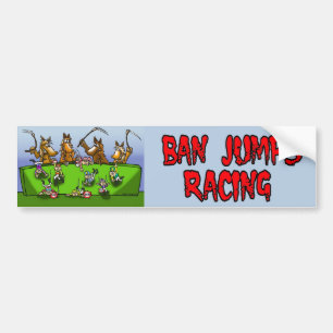 バンパーステッカーを競争させる禁止のジャンプ バンパーステッカー