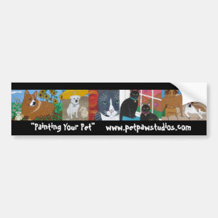 バンパーステッカーを絵を描くPetPawのスタジオの任務 バンパーステッカー