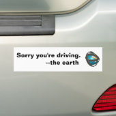 バンパーステッカーを運転することを止めて下さい バンパーステッカー (車上)