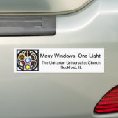 バンパーステッカーユニテリアンのUniversalist教会 バンパーステッカー (車上)