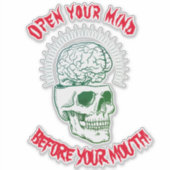 バンパーステッカー心を開く シール (正面)