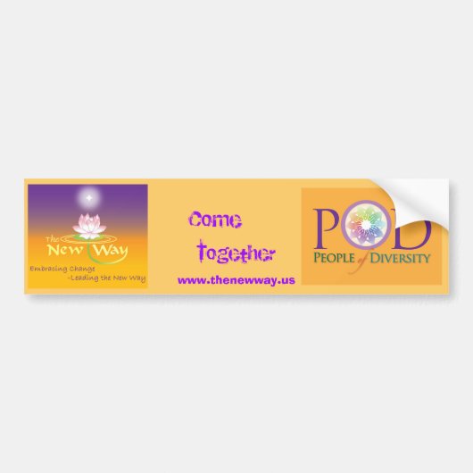 バンパーステッカー新しい方法ポッド バンパーステッカー (正面)